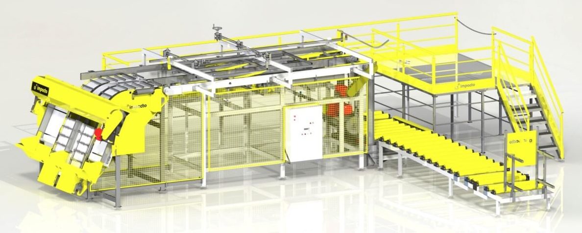 Equipamento projetado para o gradeamento de tábuas nas linhas de produção, visando a segurança do operador e alta produtividade.